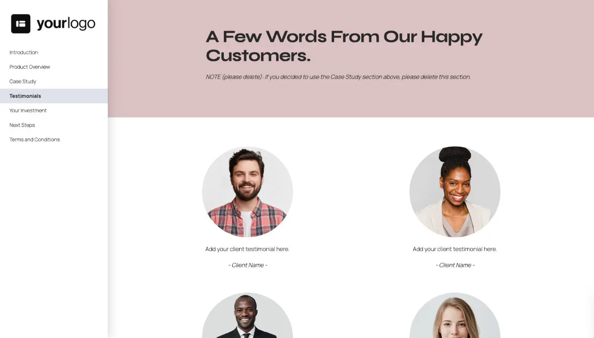 General Product Proposal Template - Pink Slide 5