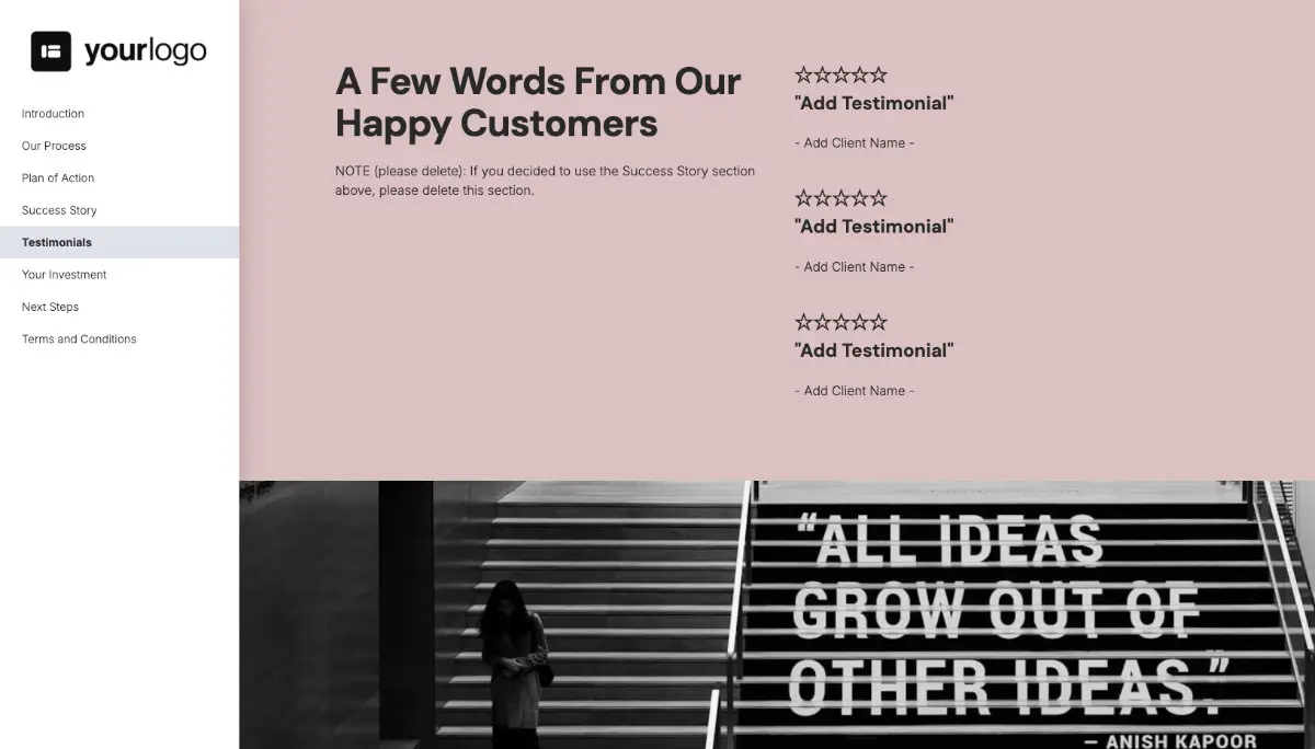 General Service Proposal Template - Pink Slide 6