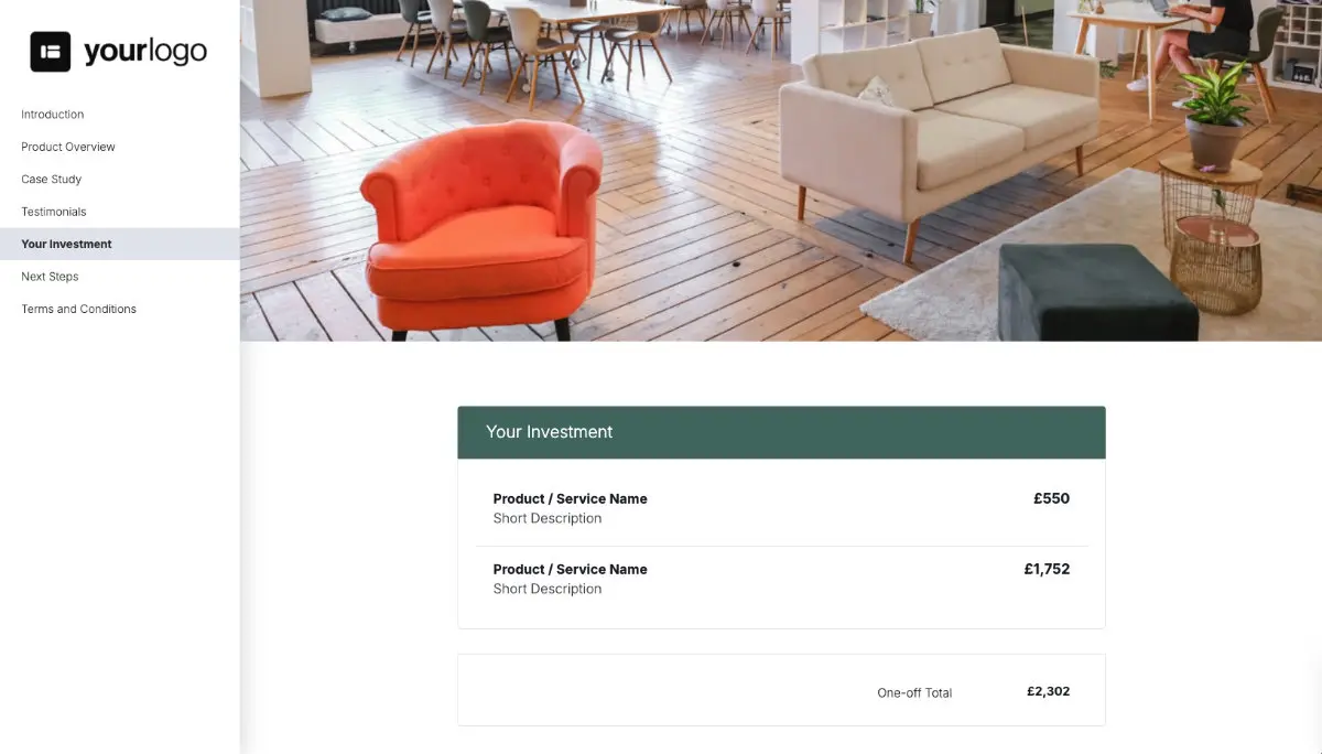 General Product Proposal Template - White Green Slide 6