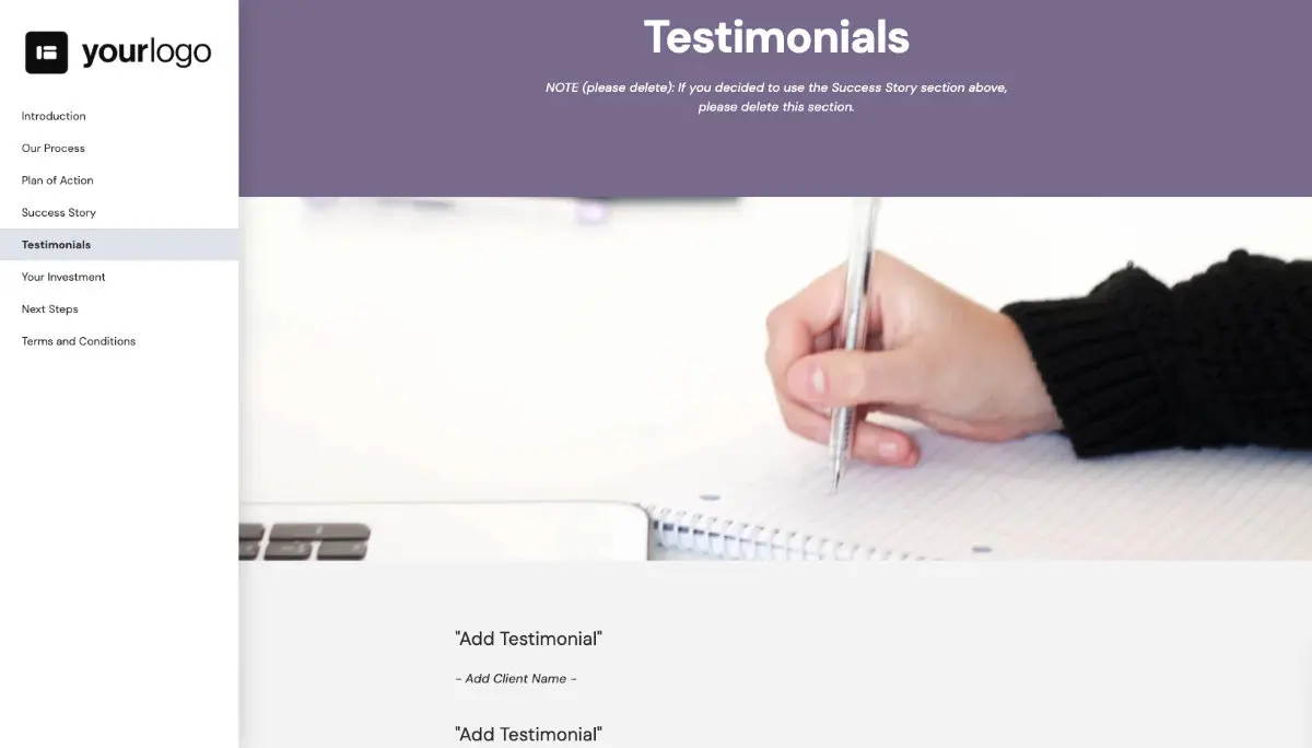 General Service Proposal Template - Medium Purple Slide 6