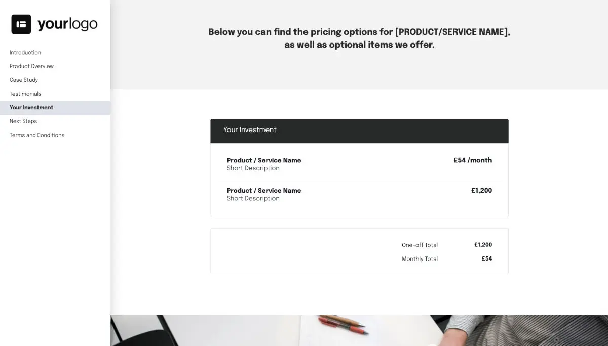 General Product Proposal Template - Light Blue Slide 6