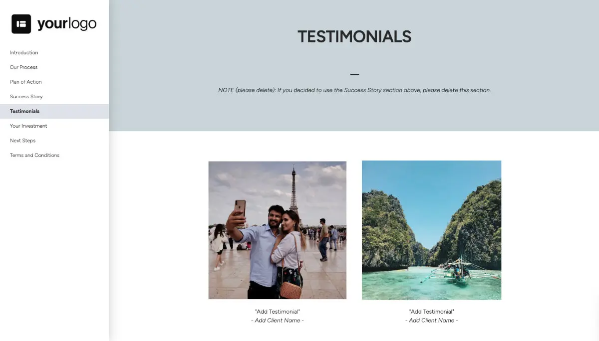 General Service Proposal Template - Light Blue Slide 6