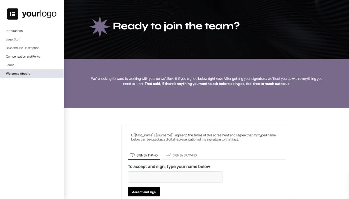 UI/UX Designer Job Offer Template - Accepting the Offer Digitally