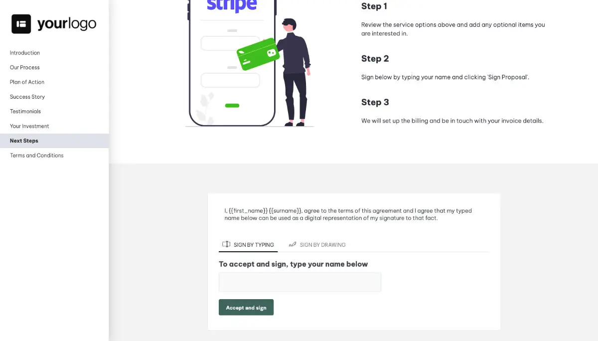 General Service Proposal Template - Moss Green - Next steps