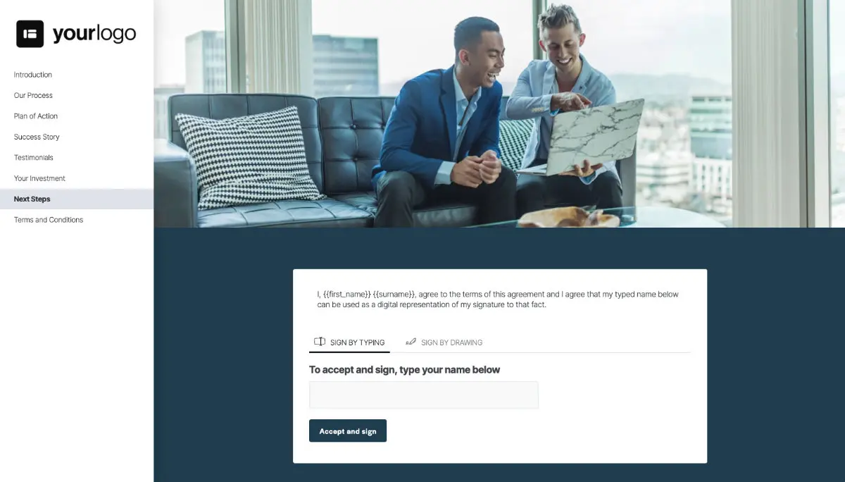 General Service Proposal Template - Deep Blue - Next steps
