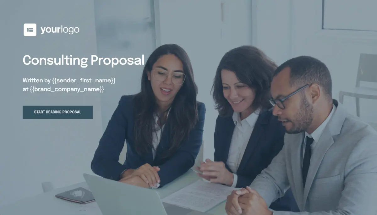 Consulting Proposal Template - Visually stunning cover