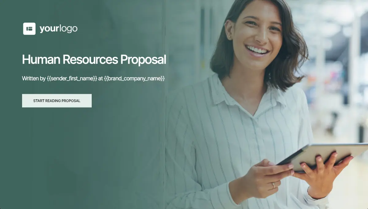 Human Resources Proposal Template - Attention-grabbing cover