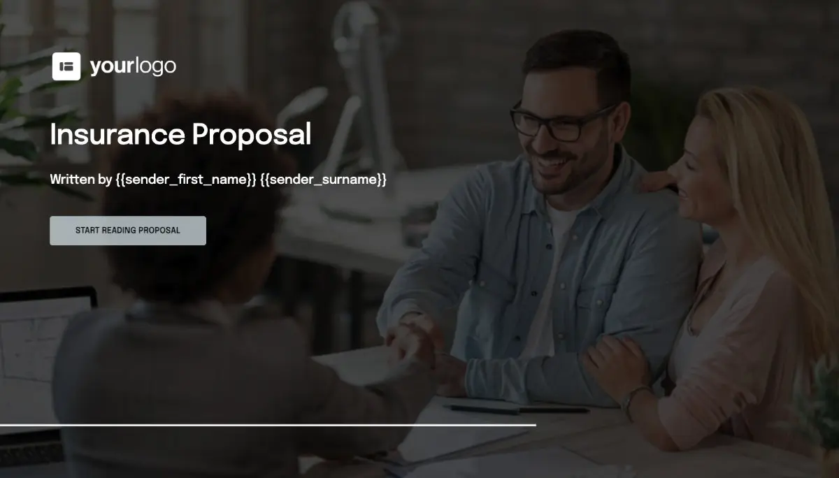 Insurance Proposal Template - Visually attractive cover