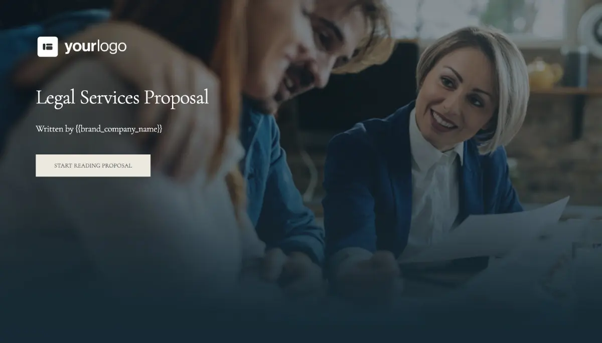 Legal Services Proposal Template - Visually attractive cover