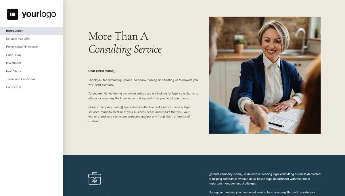 Legal Services Proposal Template Slide 2