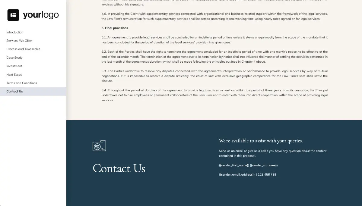 Legal Services Proposal Template Slide 9