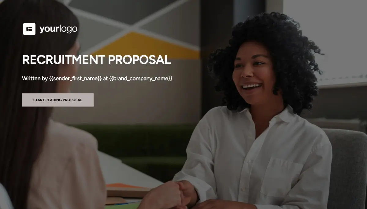 Recruitment Proposal Template - Visually stunning cover