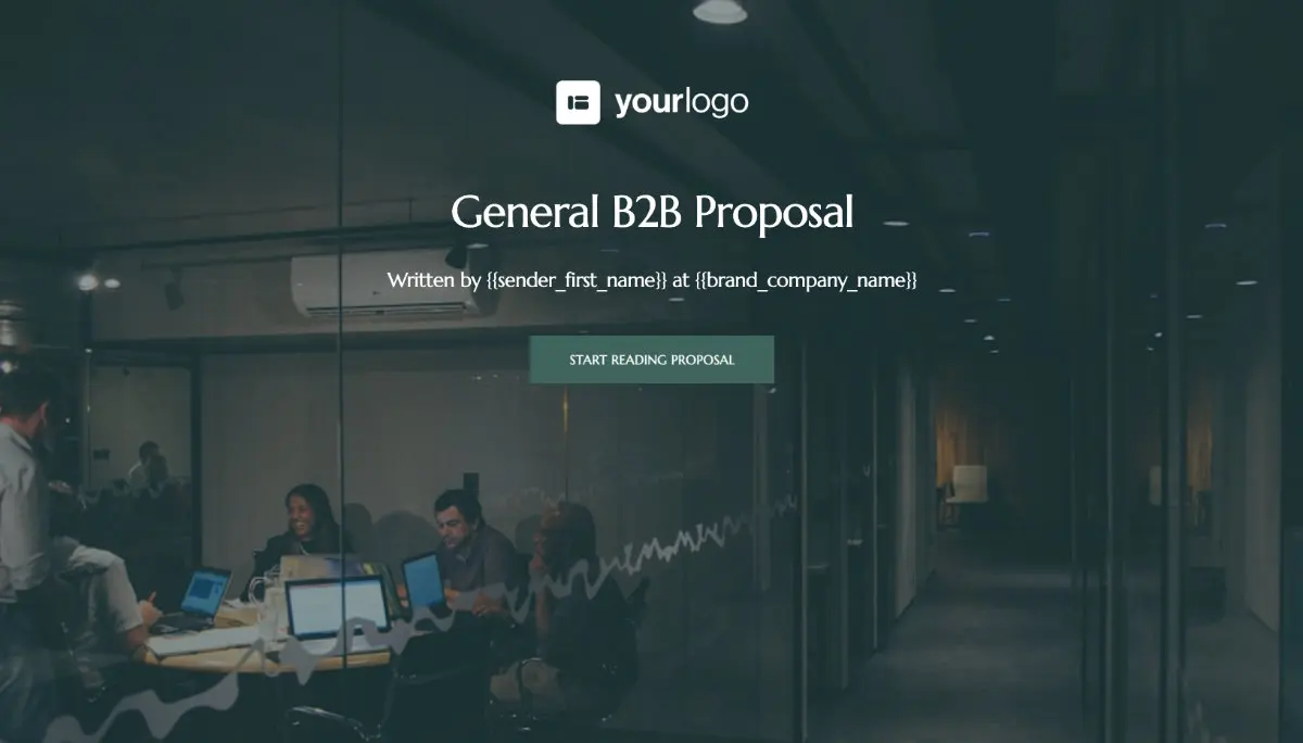 Sales Proposal Template - Visually stunning cover