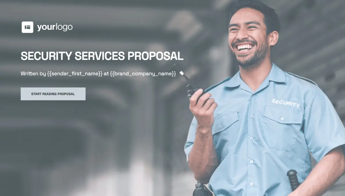 Security Proposal Template - Visually stunning cover