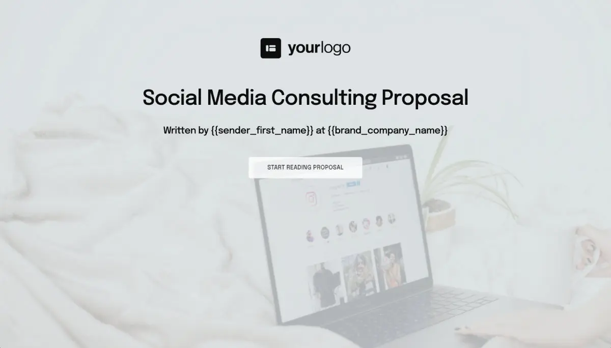 Social Media Consulting Proposal Template - Visually stunning cover