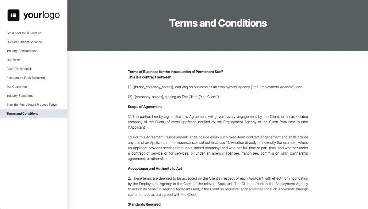 Staffing Agency Proposal Template - Pre-written contract