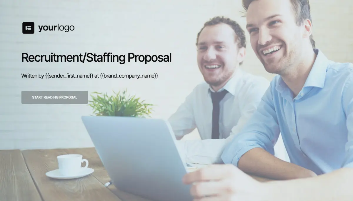 Staffing Agency Proposal Template - Visually stunning cover