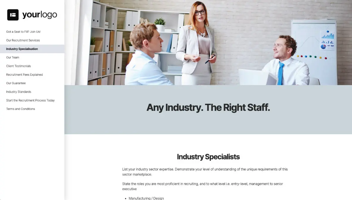 Staffing Agency Proposal Template - Process and timescales