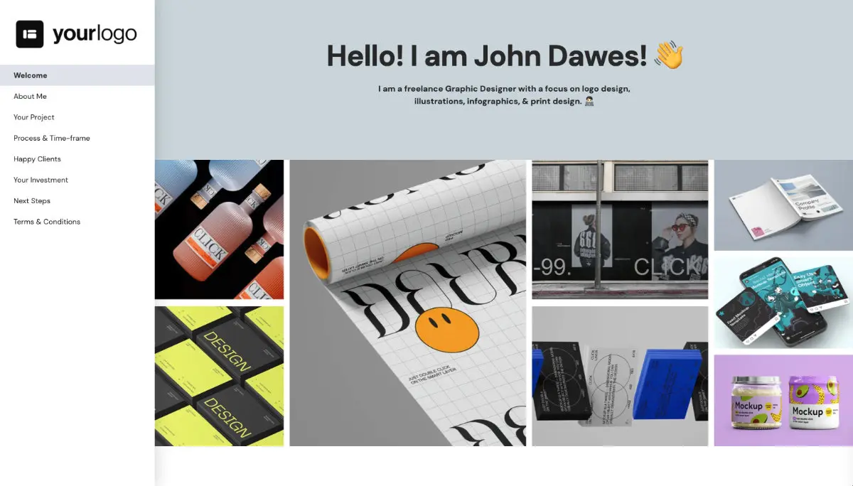 Freelance Design Proposal Template Slide 2