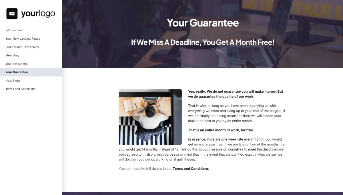 Landing Page Design Proposal Template Slide 7