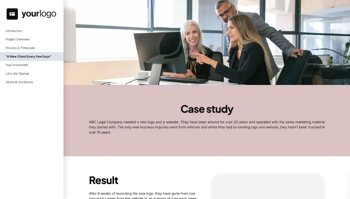 Rebrand Proposal Template Slide 5