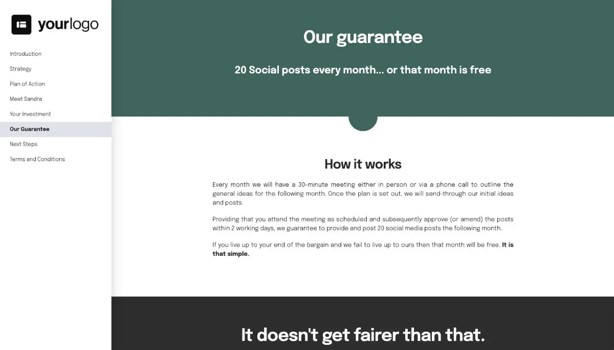 Social Media Posts Proposal Template Slide 7