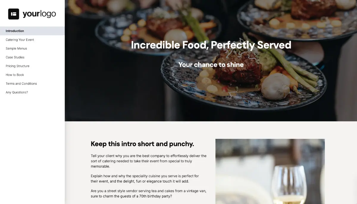 Catering Proposal Template Slide 2