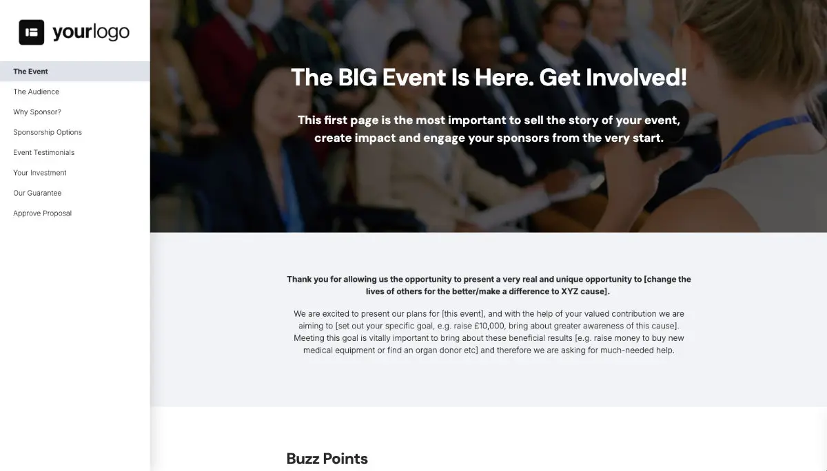 Event Sponsorship Proposal Template Slide 2