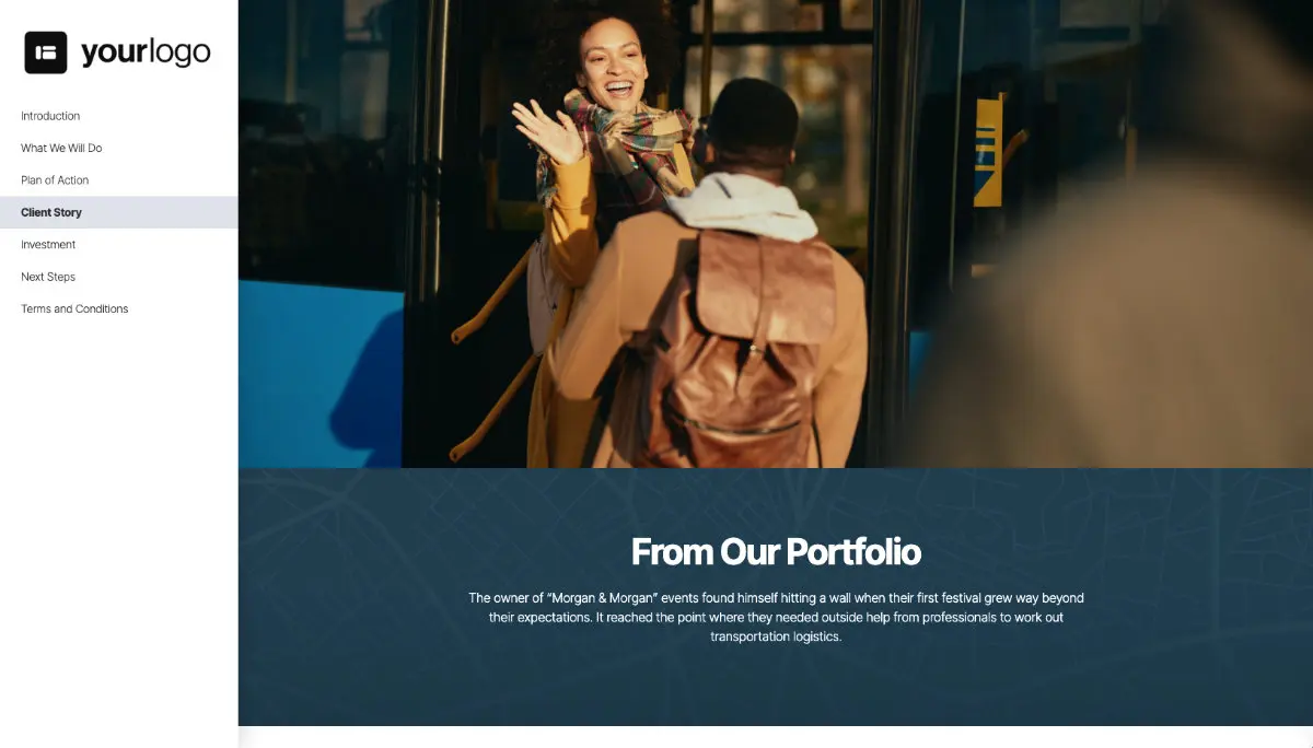 Transportation Proposal Template - Case study example