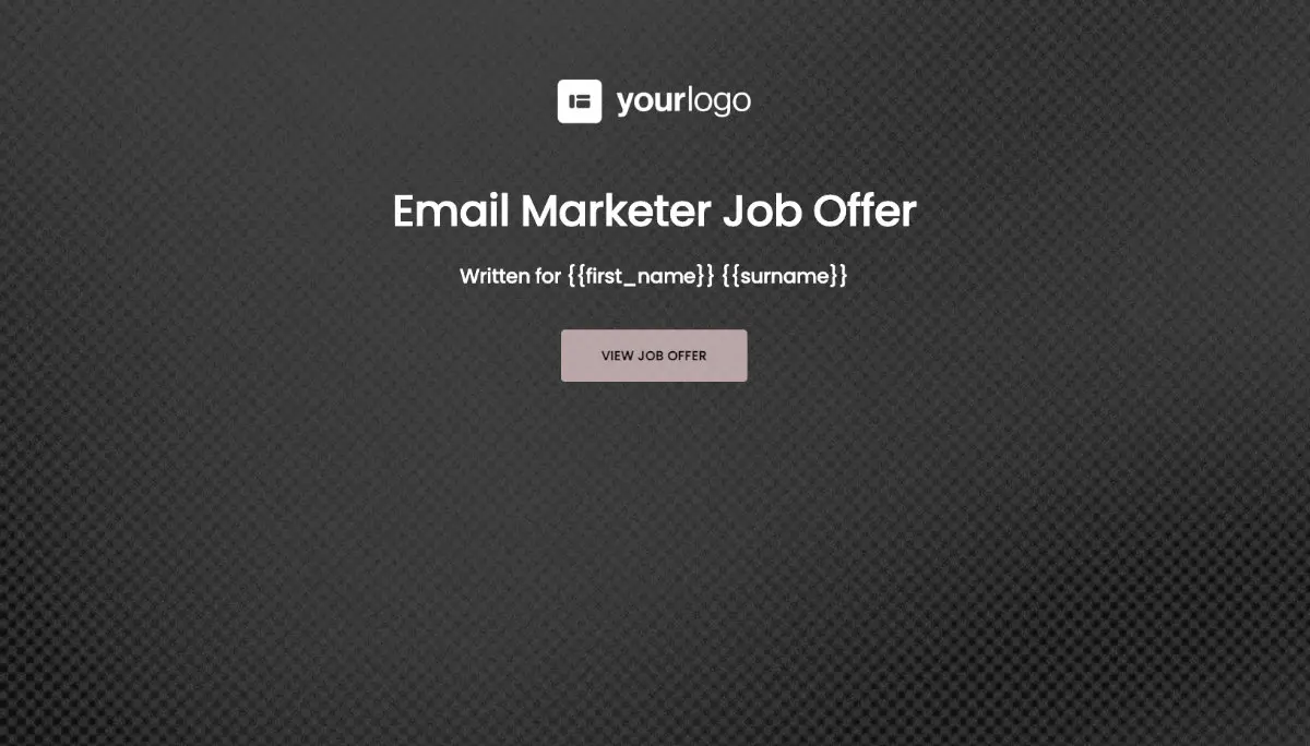 Email Marketer Job Offer Template