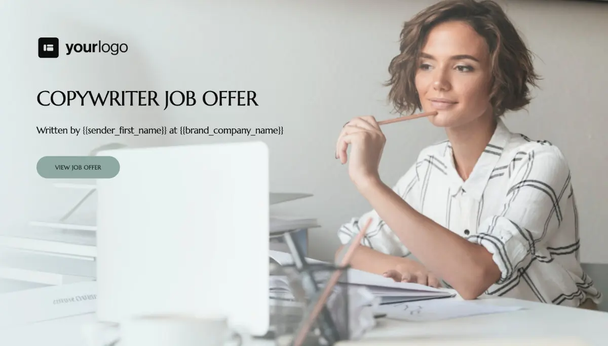Copywriter Job Offer Template