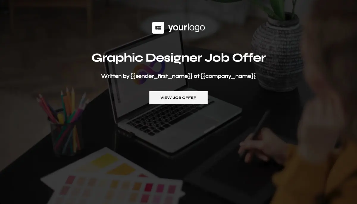 Graphic Designer Job Offer Template - Stunning Cover