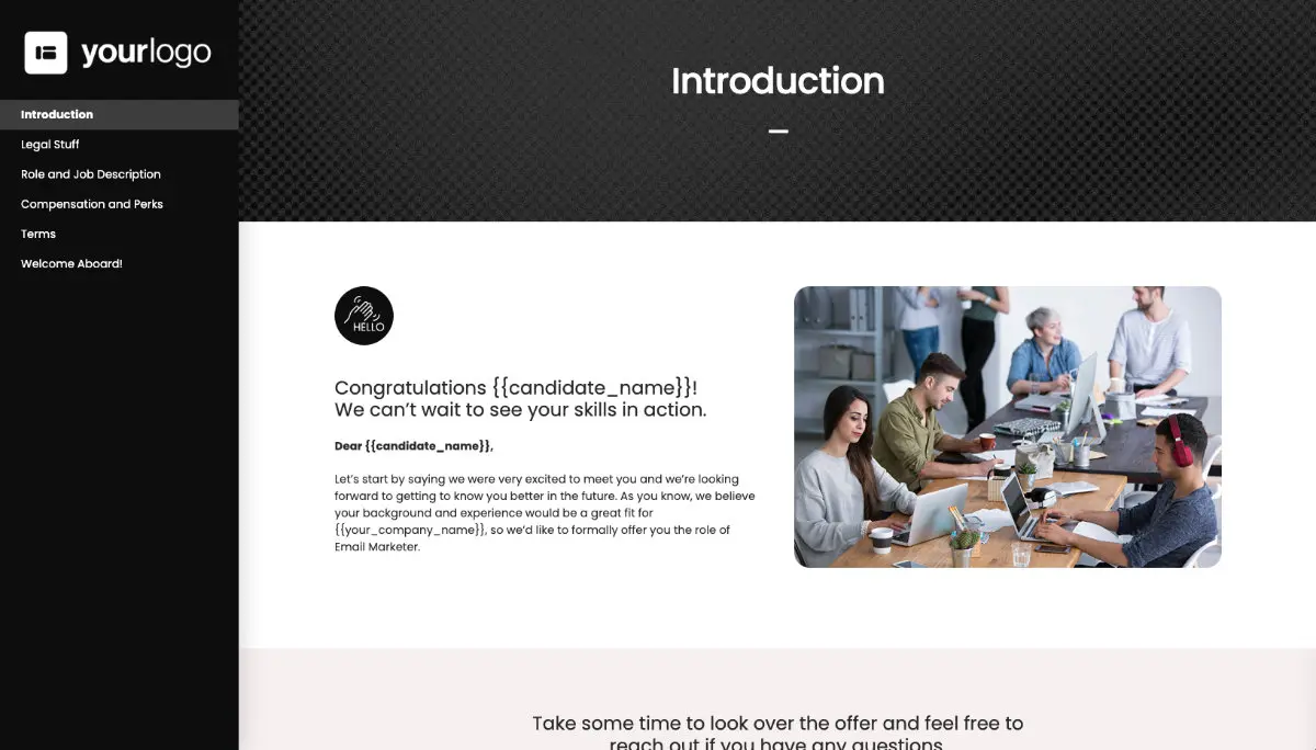 Email Marketer Job Offer Template - Pre-Written Introduction