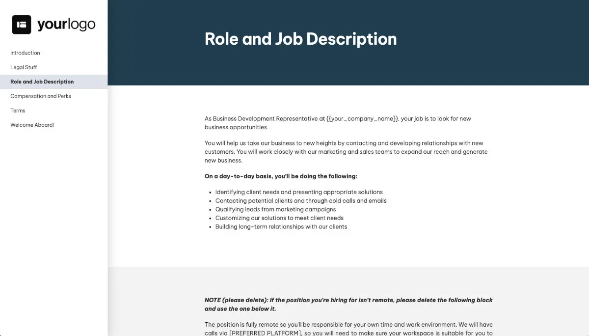 Business Development Representative Job Offer Template Slide 4