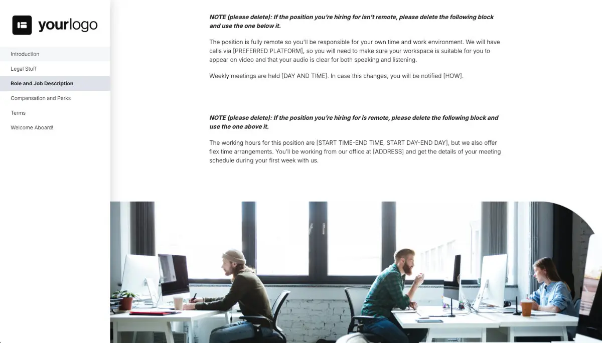 Copywriter Job Offer Template - Pre-Written Job Description