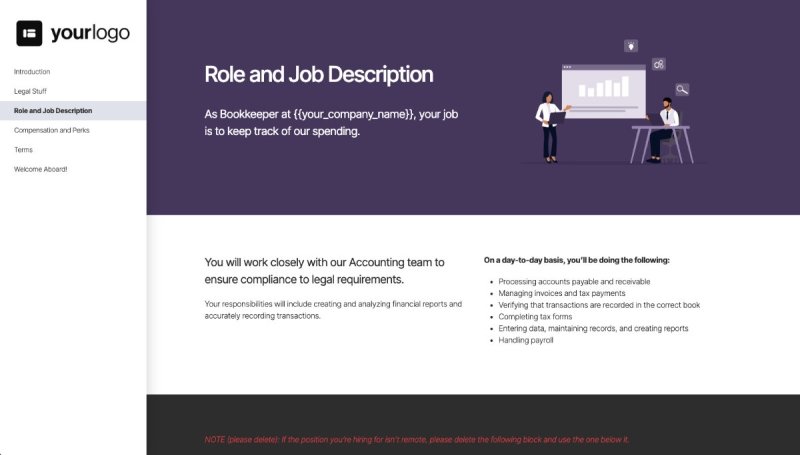 Bookkeeper Job Offer Template Slide 4