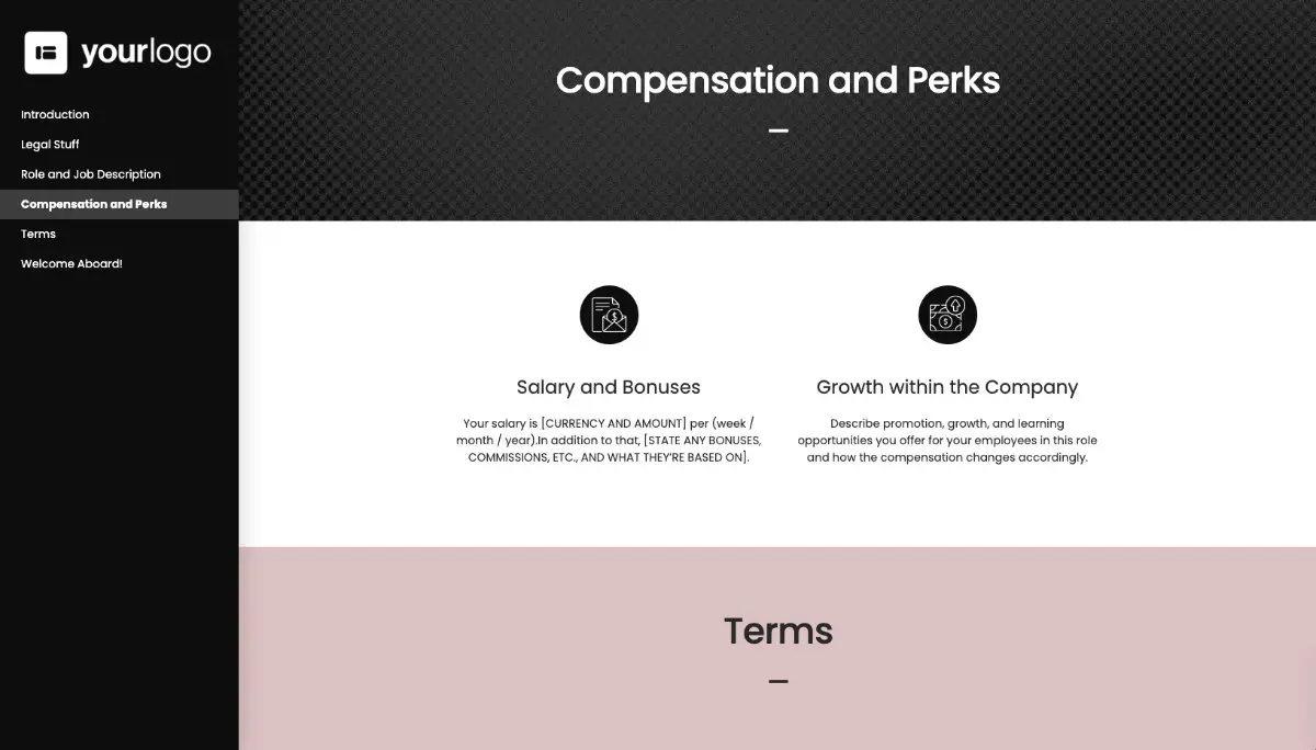 Email Marketer Job Offer Template - Compensation