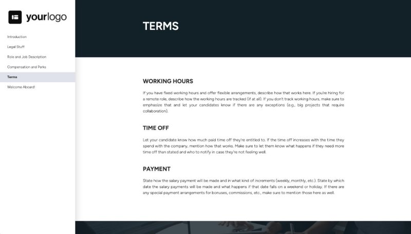 Accountant Job Offer Template - Their Day at Your Company