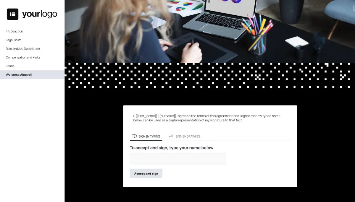 Graphic Designer Job Offer Template - Accepting the Offer Digitally