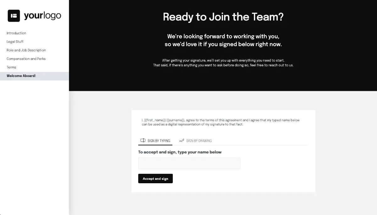 Content Writer Job Offer Template - Accepting the Offer Digitally