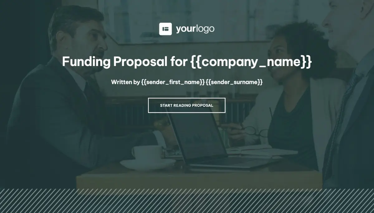 Funding Proposal Template - Visually attractive cover