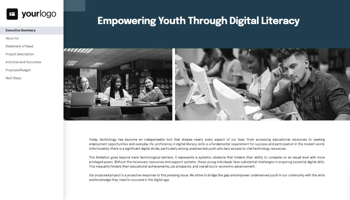 Grant Proposal Template - Summary