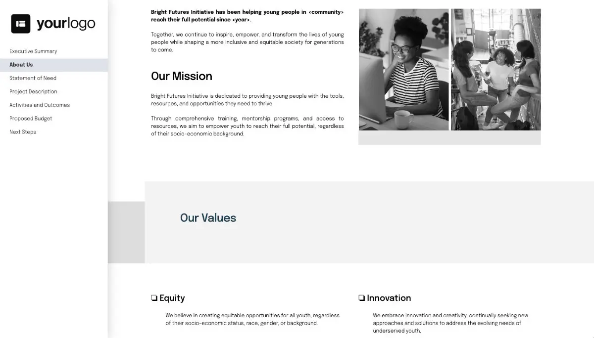 Grant Proposal Template Slide 3