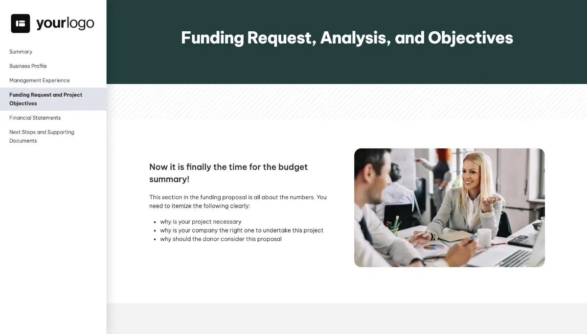 Funding Proposal Template Slide 5