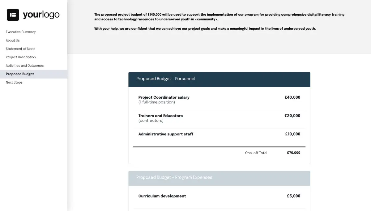 Grant Proposal Template Slide 7
