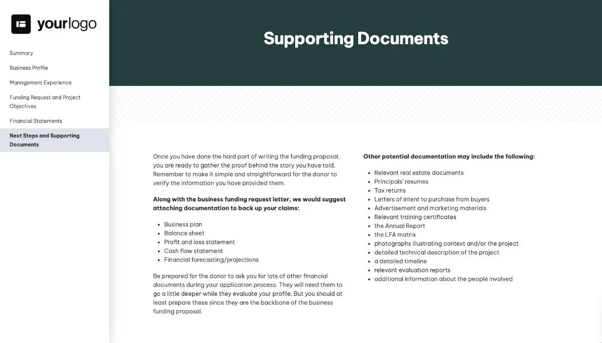 Funding Proposal Template Slide 7