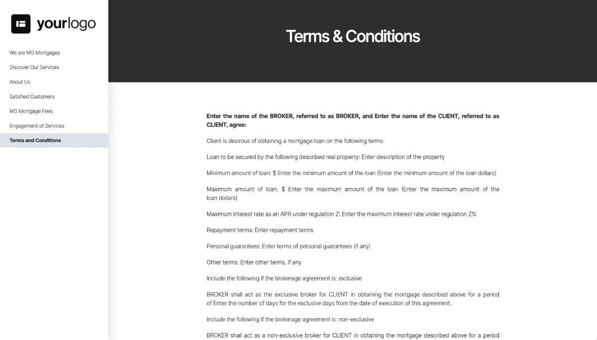 Mortgage Broker Proposal Template - Pre-written contract