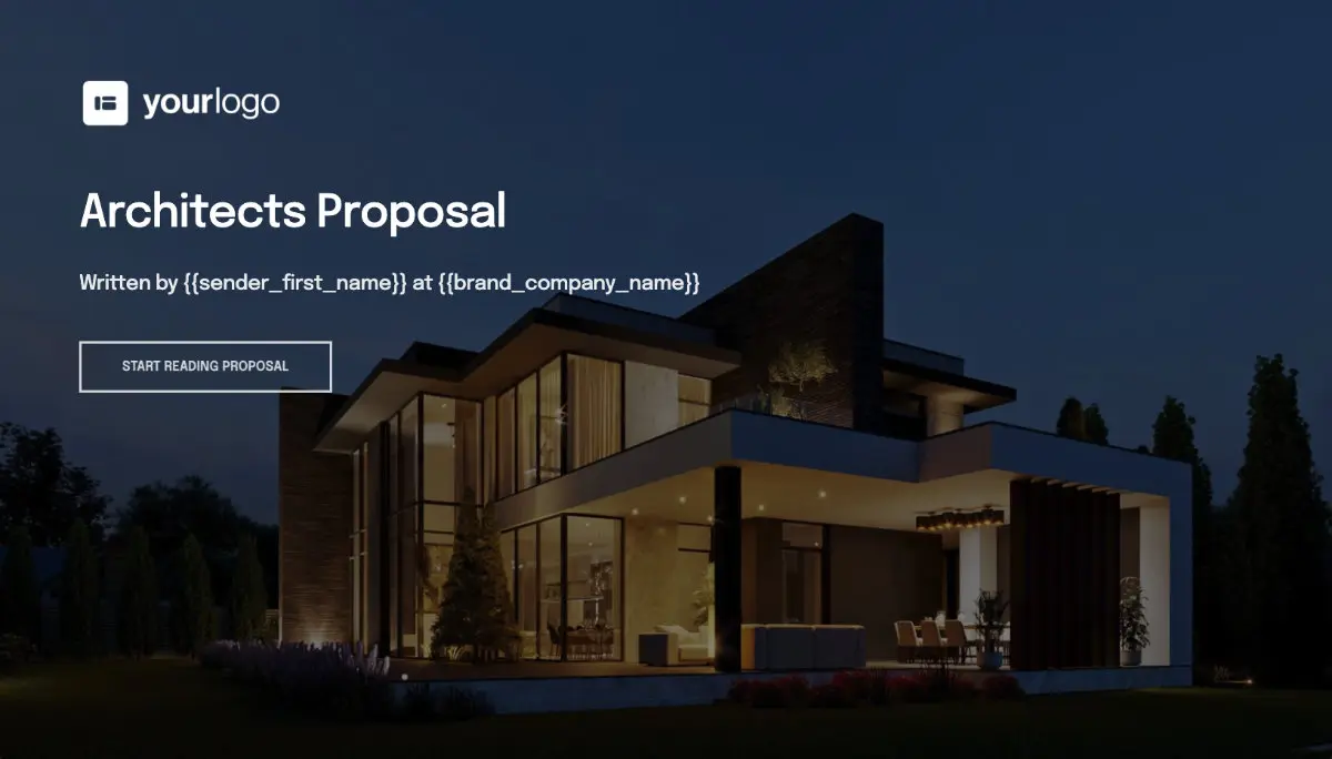 Architecture Proposal Template - Visually stunning cover
