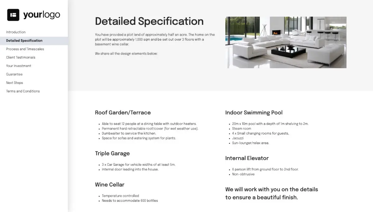Architecture Proposal Template - Pre-written services section