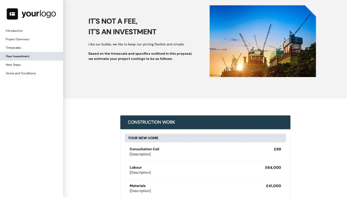 Construction Work Proposal Template Slide 5